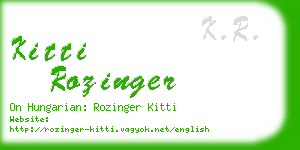 kitti rozinger business card